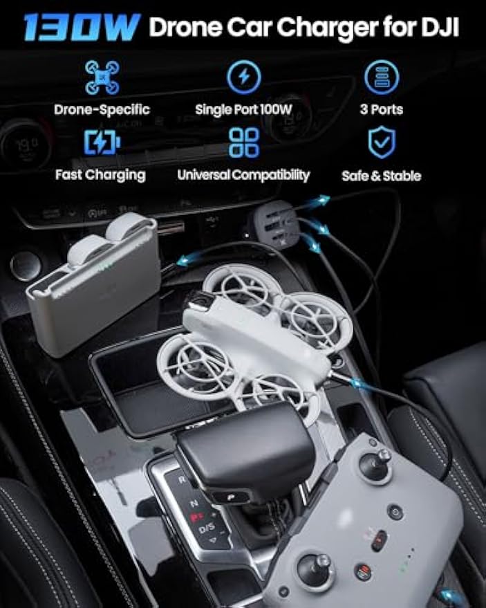 Pengisi Daya Mobil Drone LKTOP - Dji Drone Air 3 ulasan dan harga